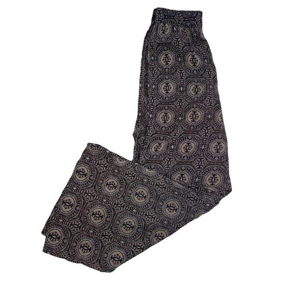 Three Eighty-Two Pants Womens Size Small Bohemian Elastic Waist Paisley Wide Leg - Picture 6 of 10
